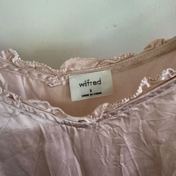 Aritzia Wilfred Millie Slip Dress Rose Quartz - Picture 7 of 10